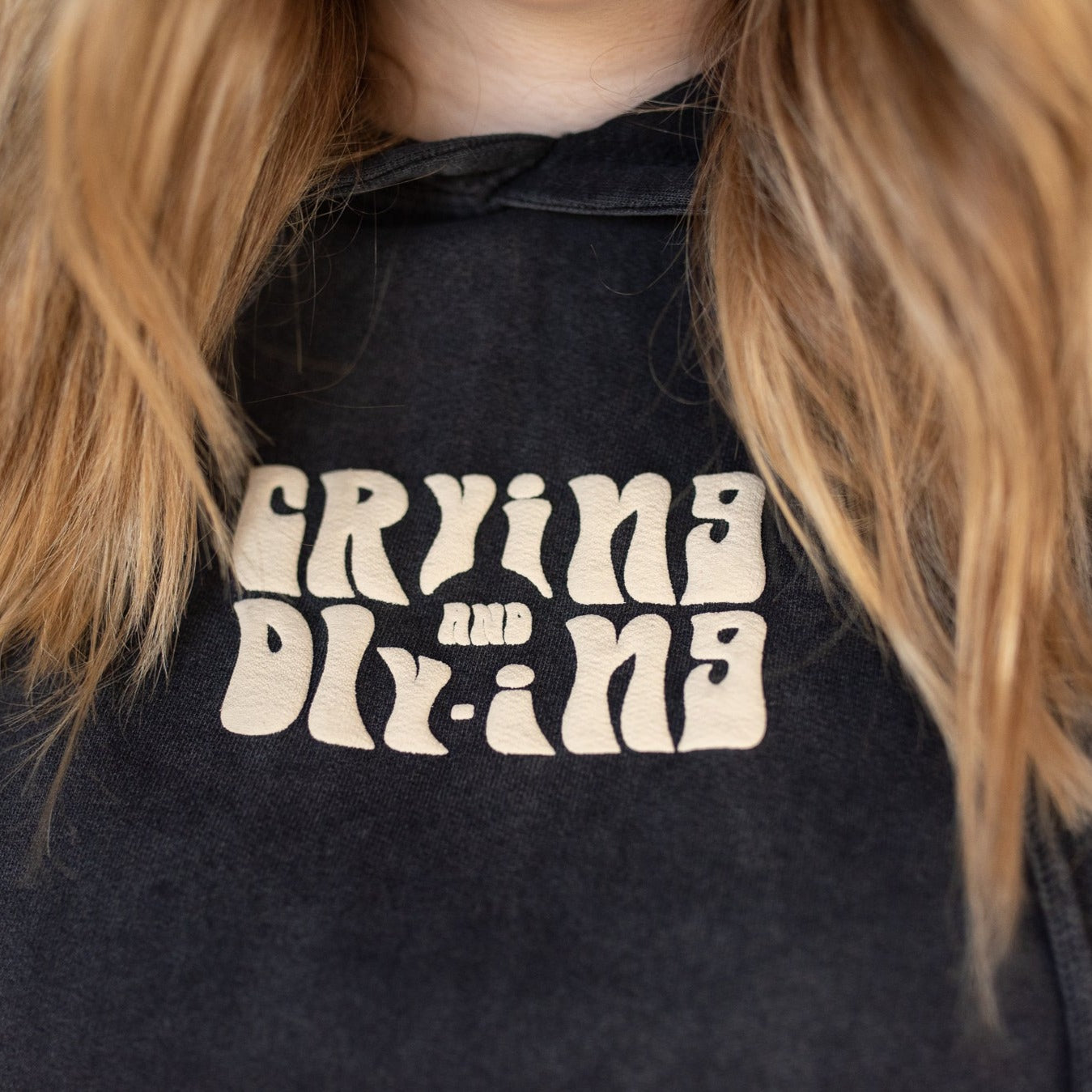 Crying & DIYing Raglan Hoodie Sweatshirt